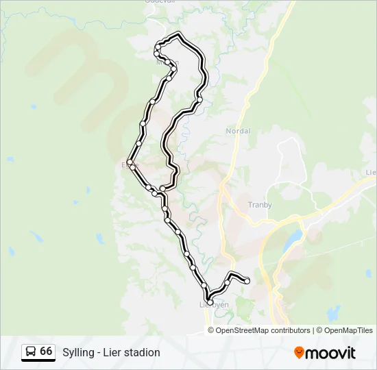 66 Bus Line Map