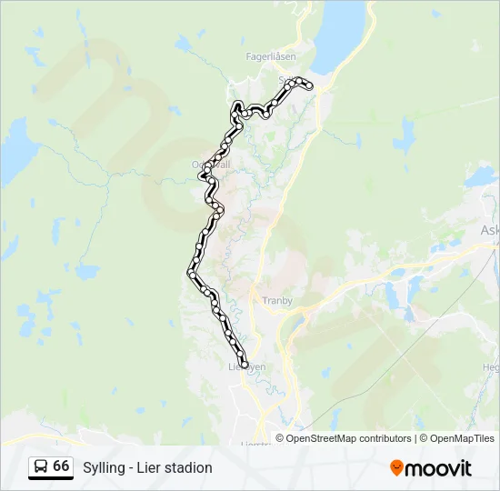 66 Bus Line Map