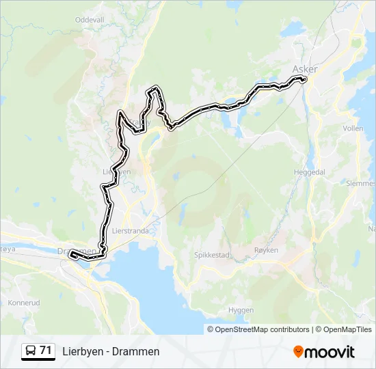 71 Bus Line Map