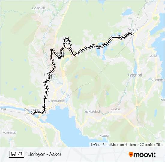 71 Bus Line Map