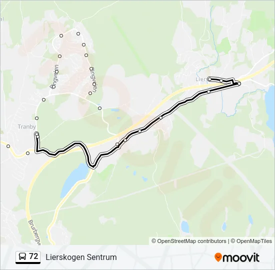 72 Bus Line Map