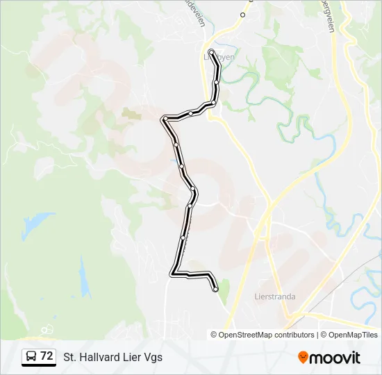 72 Bus Line Map