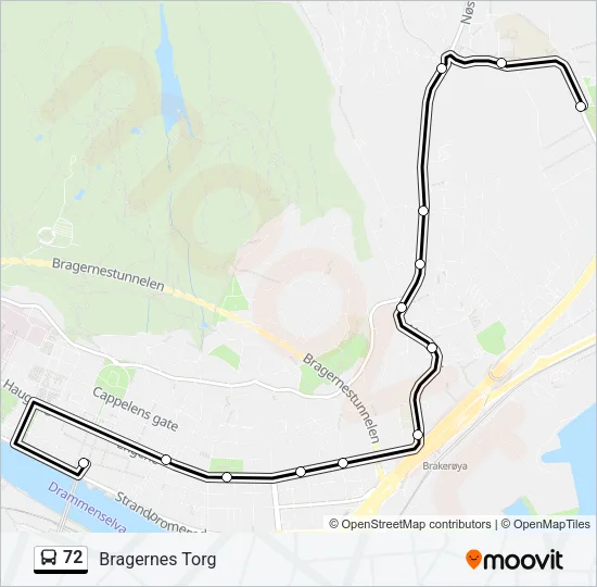 72 Bus Line Map