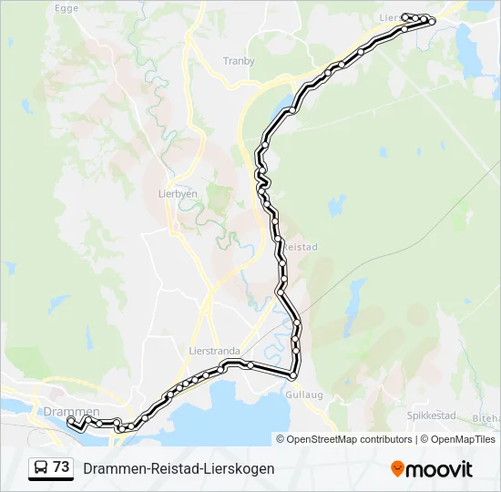 73 Bus Line Map