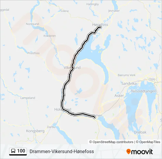 100 Bus Line Map