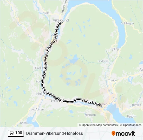 100 Bus Line Map