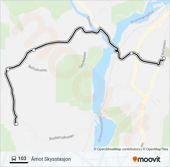 103 Bus Line Map