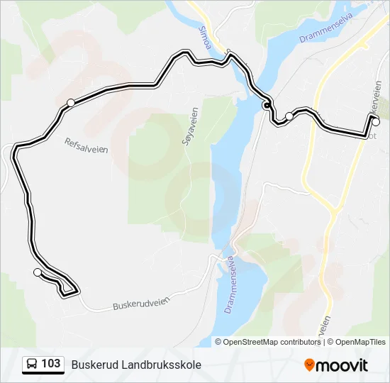 103 Bus Line Map