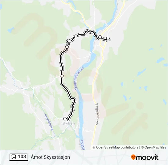 103 Bus Line Map