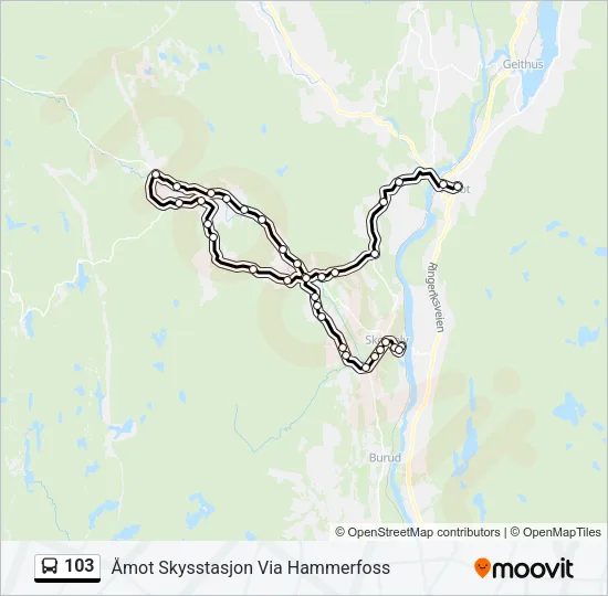 103 Bus Line Map