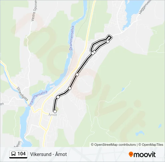 104 Bus Line Map