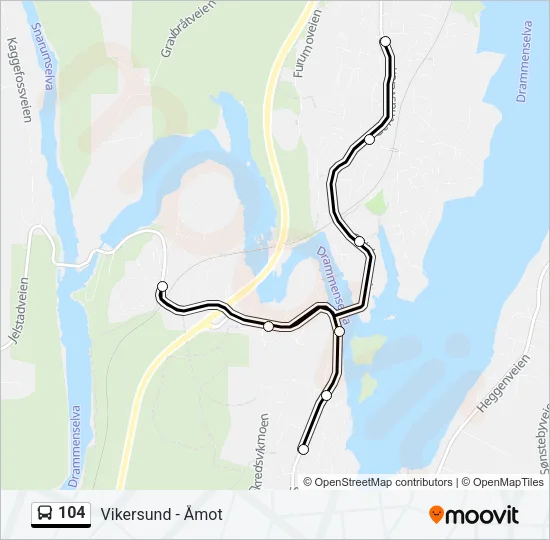 104 Bus Line Map