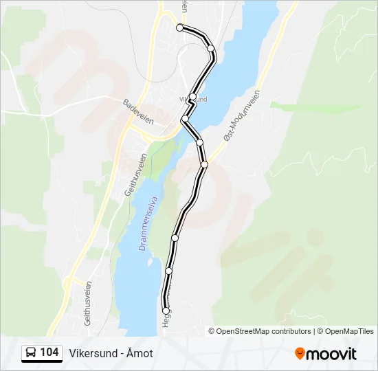 104 Bus Line Map