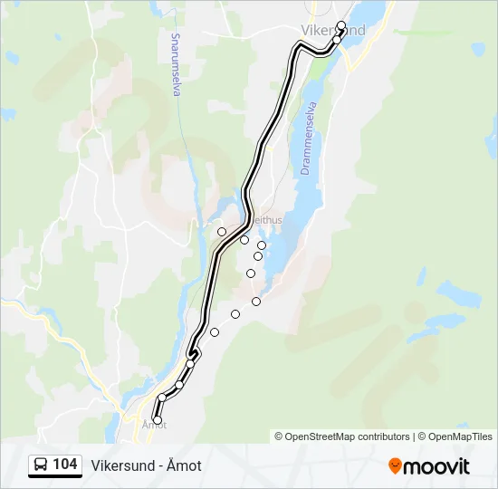 104 Bus Line Map
