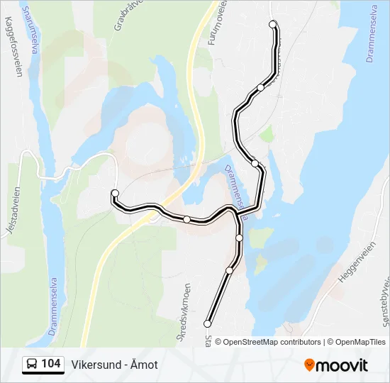 104 Bus Line Map