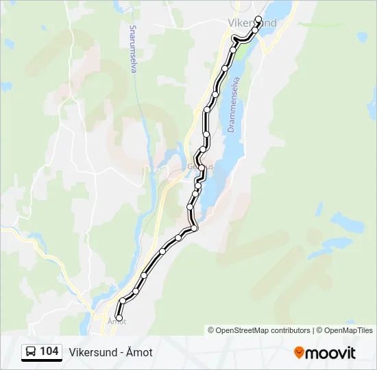 104 Bus Line Map