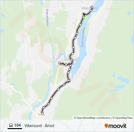 104 Bus Line Map
