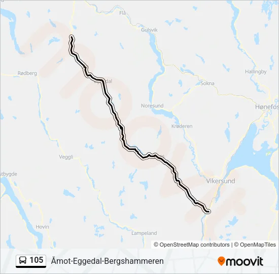 105 Bus Line Map