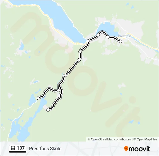 107 Bus Line Map