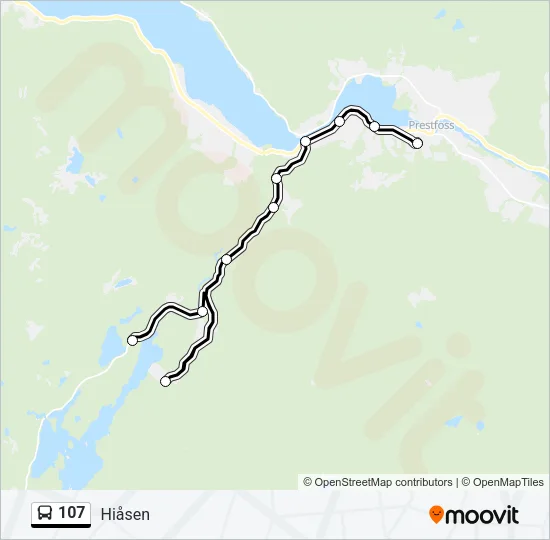 107 Bus Line Map