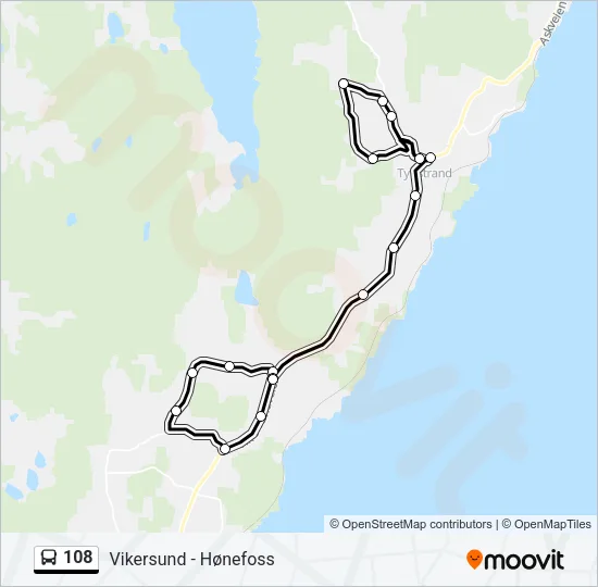 108 Bus Line Map
