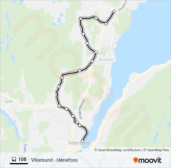 108 bus Line Map