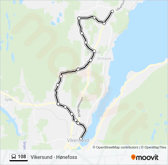108 Bus Line Map