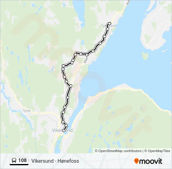 108 Bus Line Map