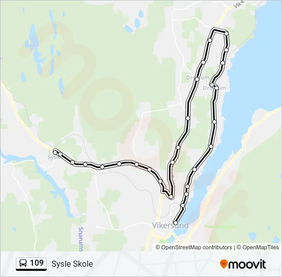 109 Bus Line Map