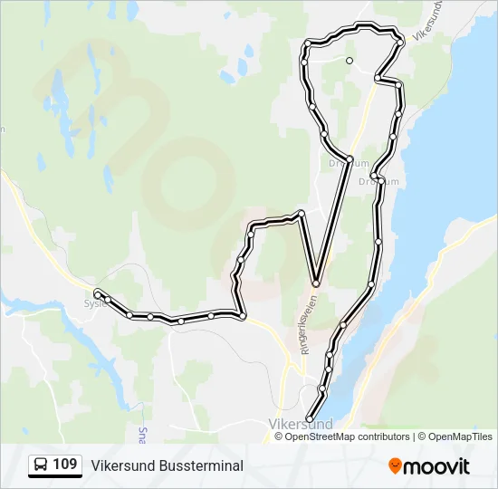 109 Bus Line Map