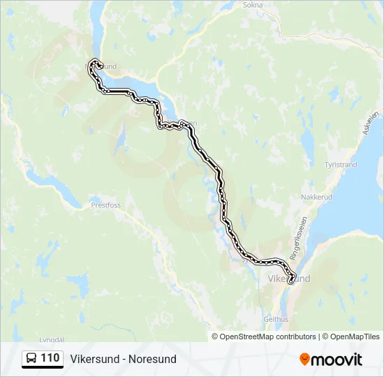 110 Bus Line Map