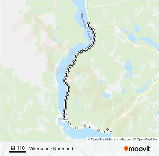 110 Bus Line Map