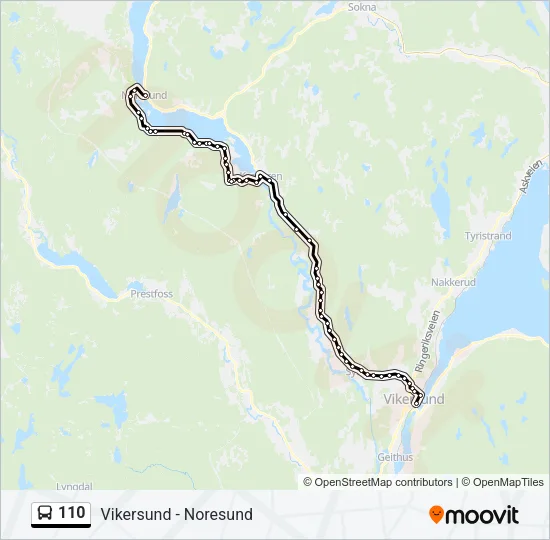 110 Bus Line Map
