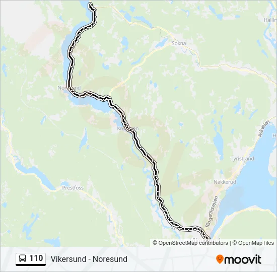 110 Bus Line Map