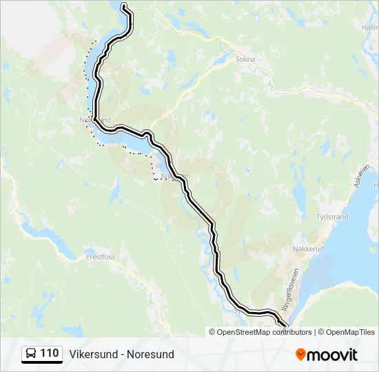 110 Bus Line Map