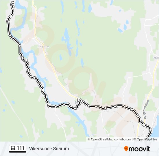 111 bus Line Map