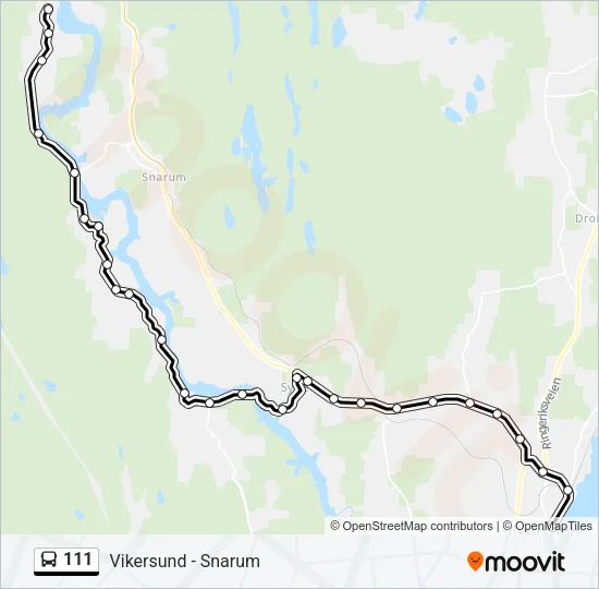 111 Bus Line Map