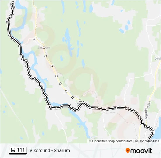 111 Bus Line Map