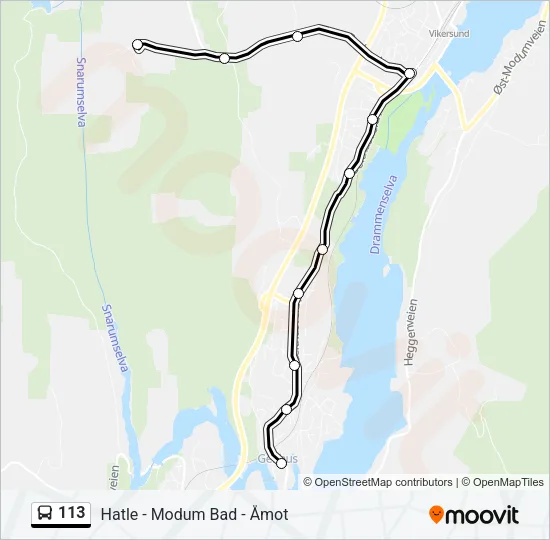 113 Bus Line Map