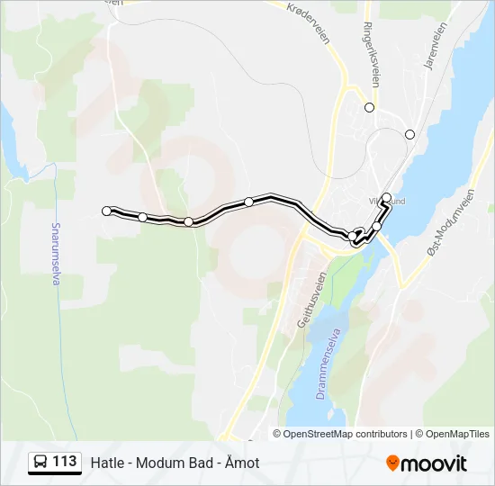 113 Bus Line Map
