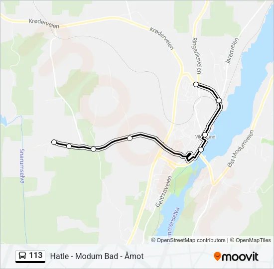 113 Bus Line Map