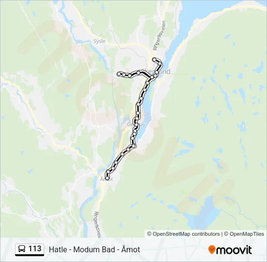 113 Bus Line Map