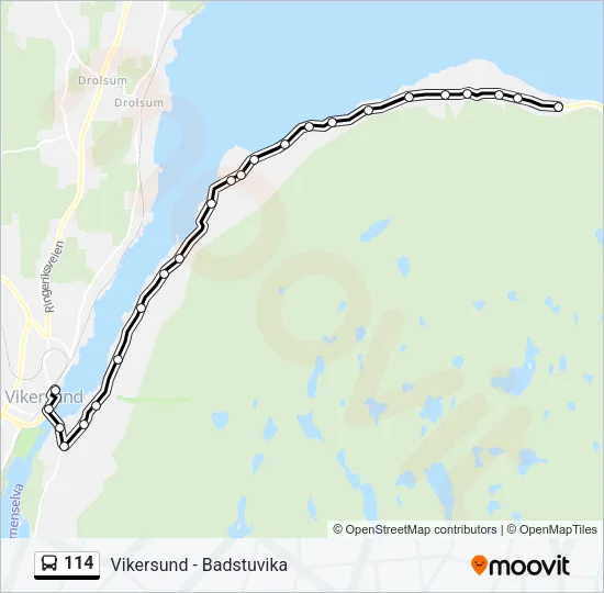 114 Bus Line Map