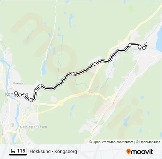 115 Bus Line Map