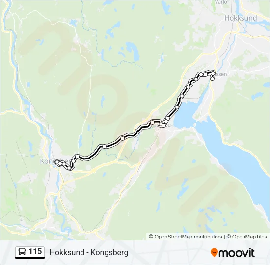 115 Bus Line Map