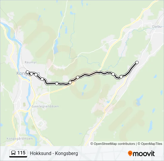 115 Bus Line Map