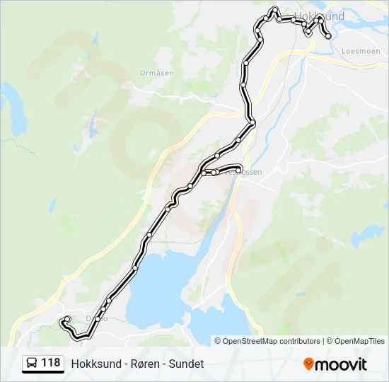 118 Bus Line Map