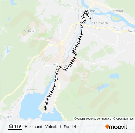 119 Bus Line Map