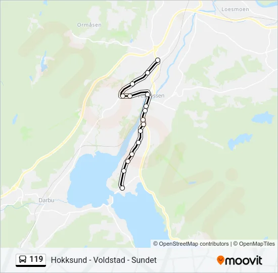 119 Bus Line Map