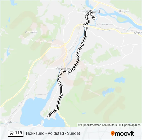 119 Bus Line Map